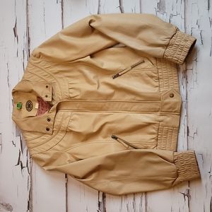 Anthropologie Tan Leather Jacket